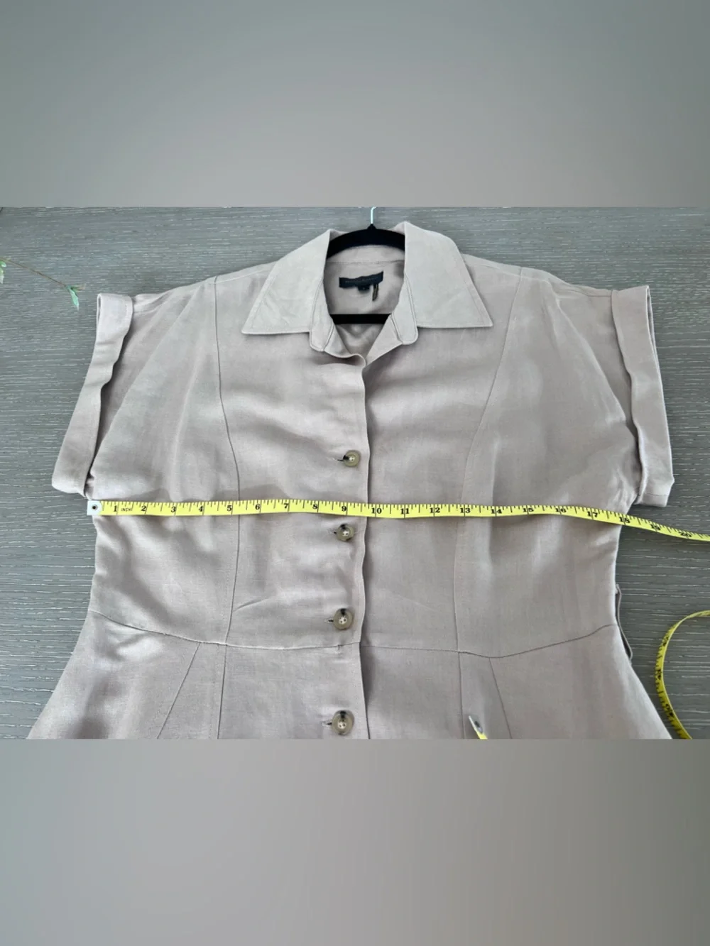 Donna Karan Beige Shirt Midi Dress size 8 - Picture 10 of 14